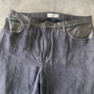Size 16R Abercrombie Jeans with Leather Accents